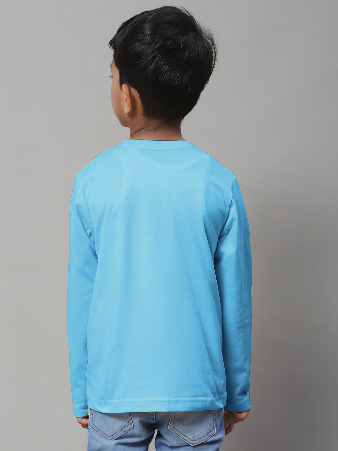 Classic Full Sleeves V-Neck Solid 7-12Y Kids T-Shirt - Friskers