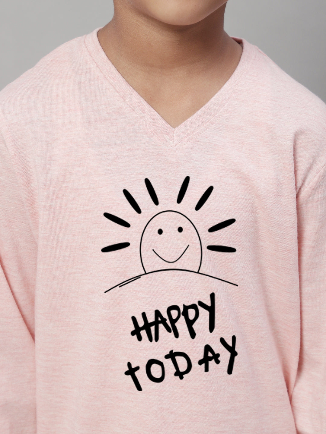 Boys Happy Today Casual Fit Printed T-Shirt - Friskers
