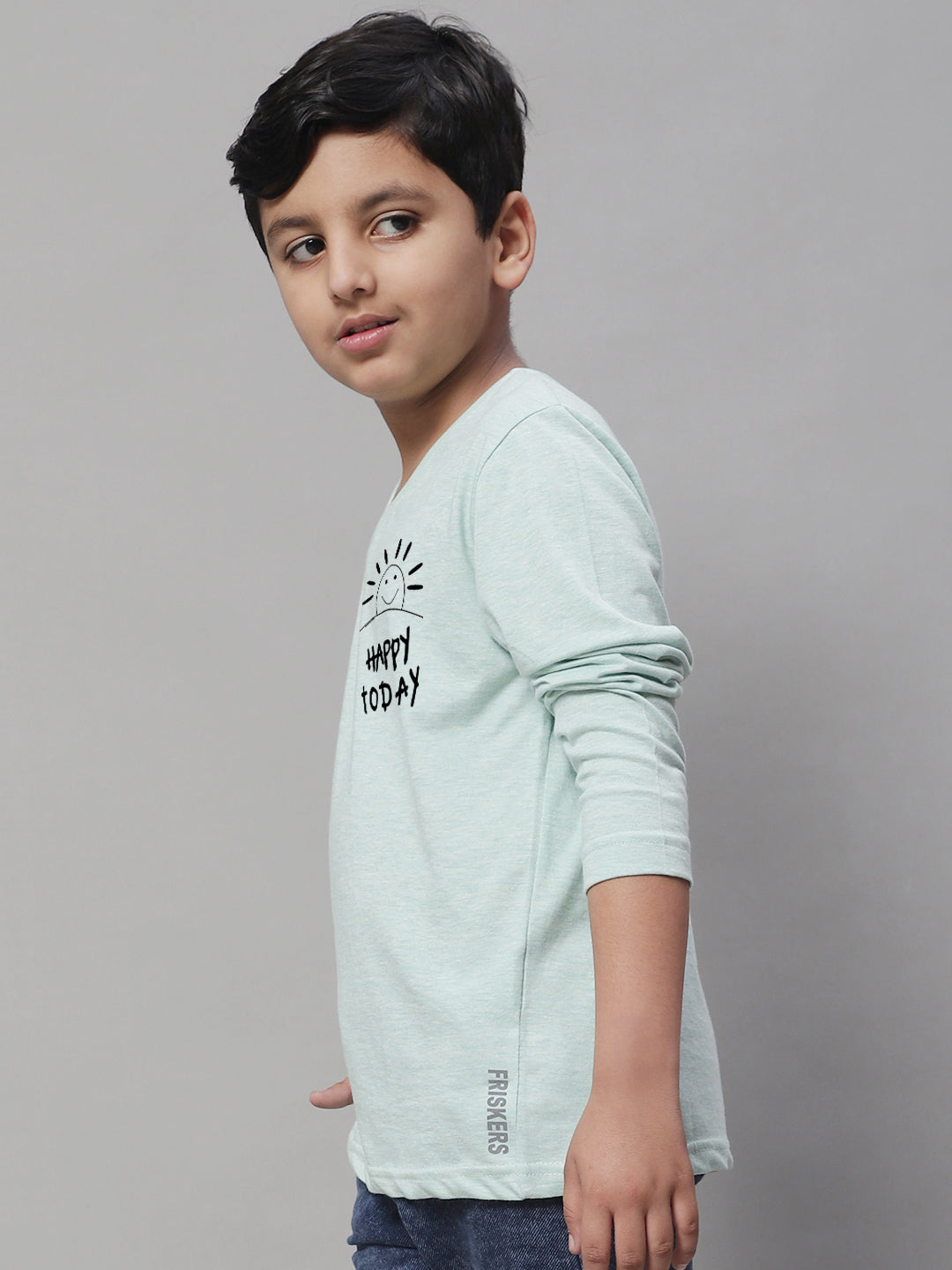 Boys Happy Today Casual Fit Printed T-Shirt - Friskers