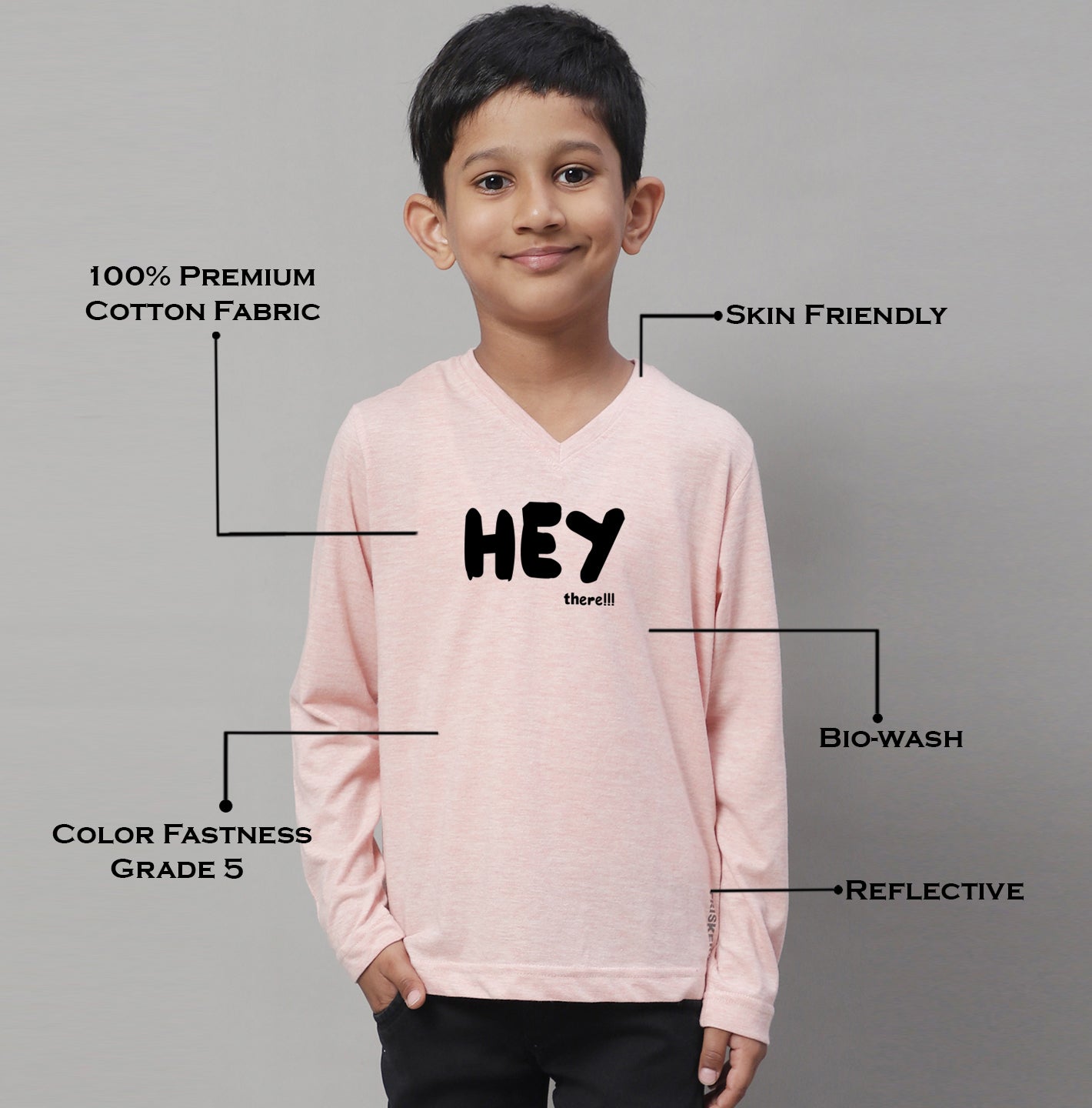 Boys Hey Casual Fit Printed T-Shirt - Friskers