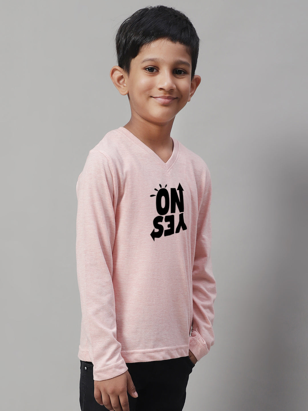 Boys No Yes Casual Fit Printed T-Shirt - Friskers