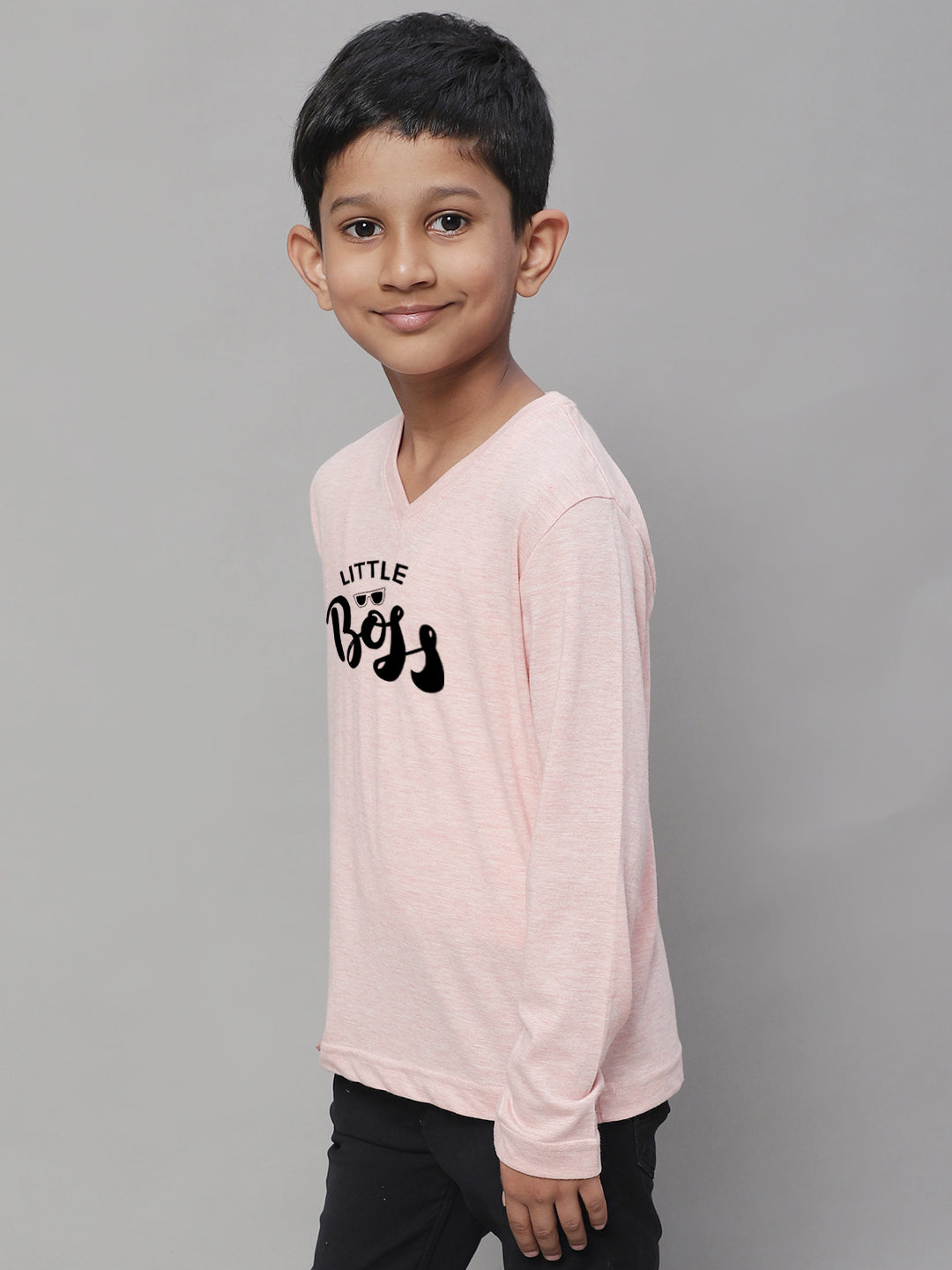 Boys Little Boss Casual Fit Printed T-Shirt - Friskers