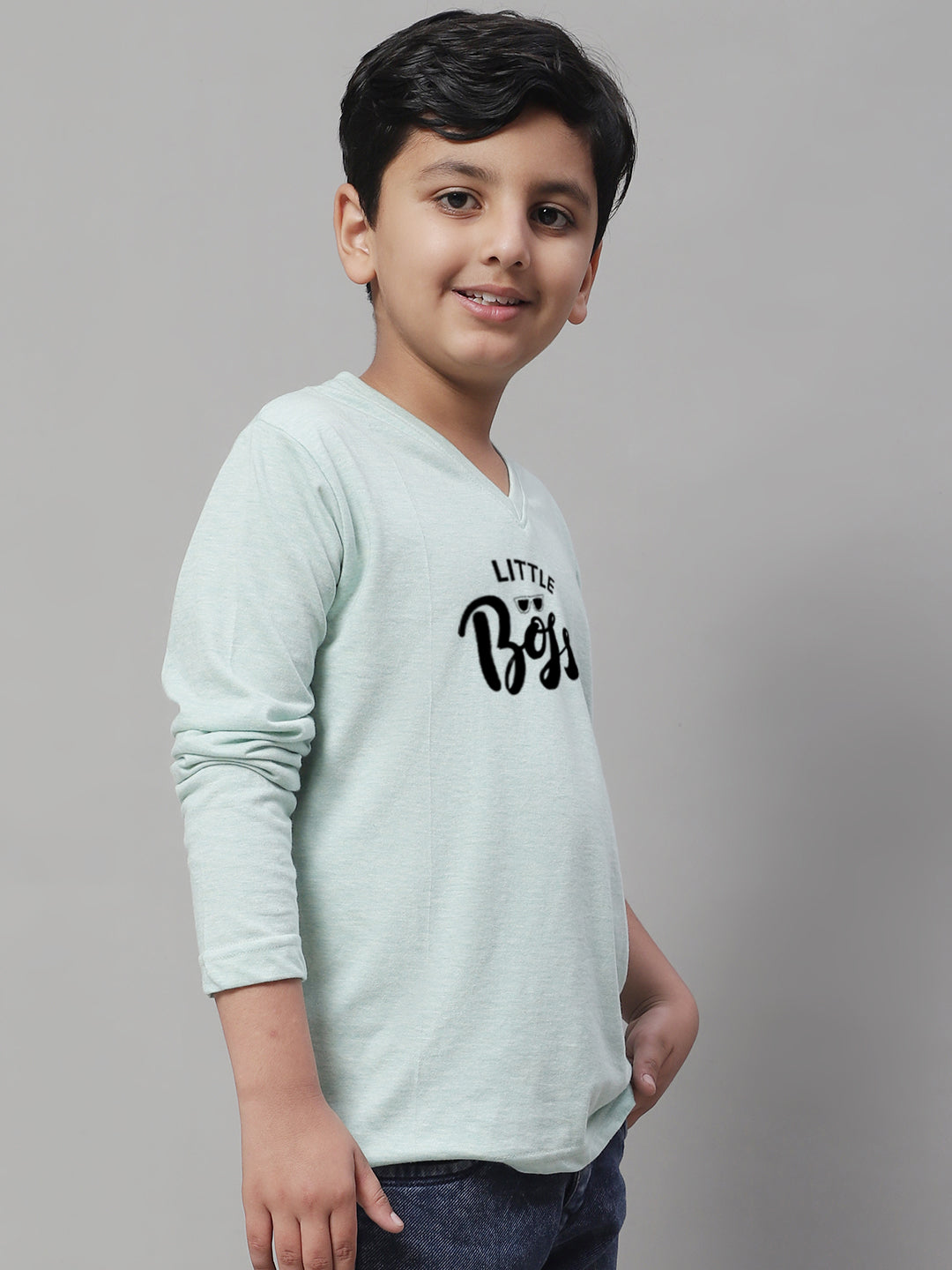 Boys Little Boss Casual Fit Printed T-Shirt - Friskers