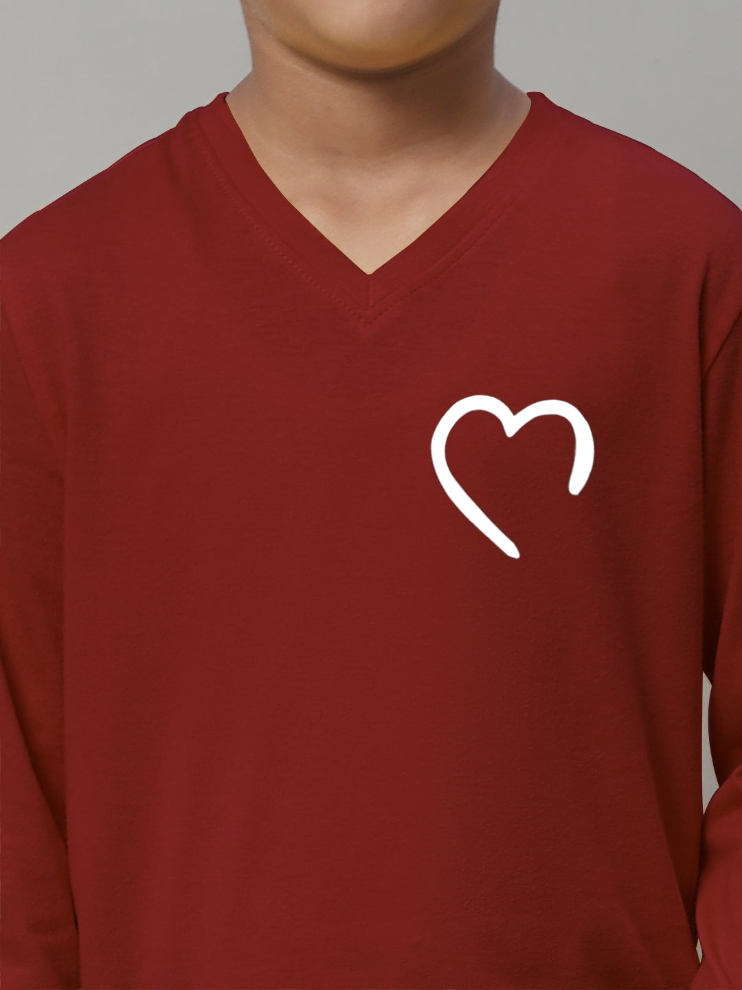 Boys Heart Full Sleeves Printed T-Shirt - Friskers