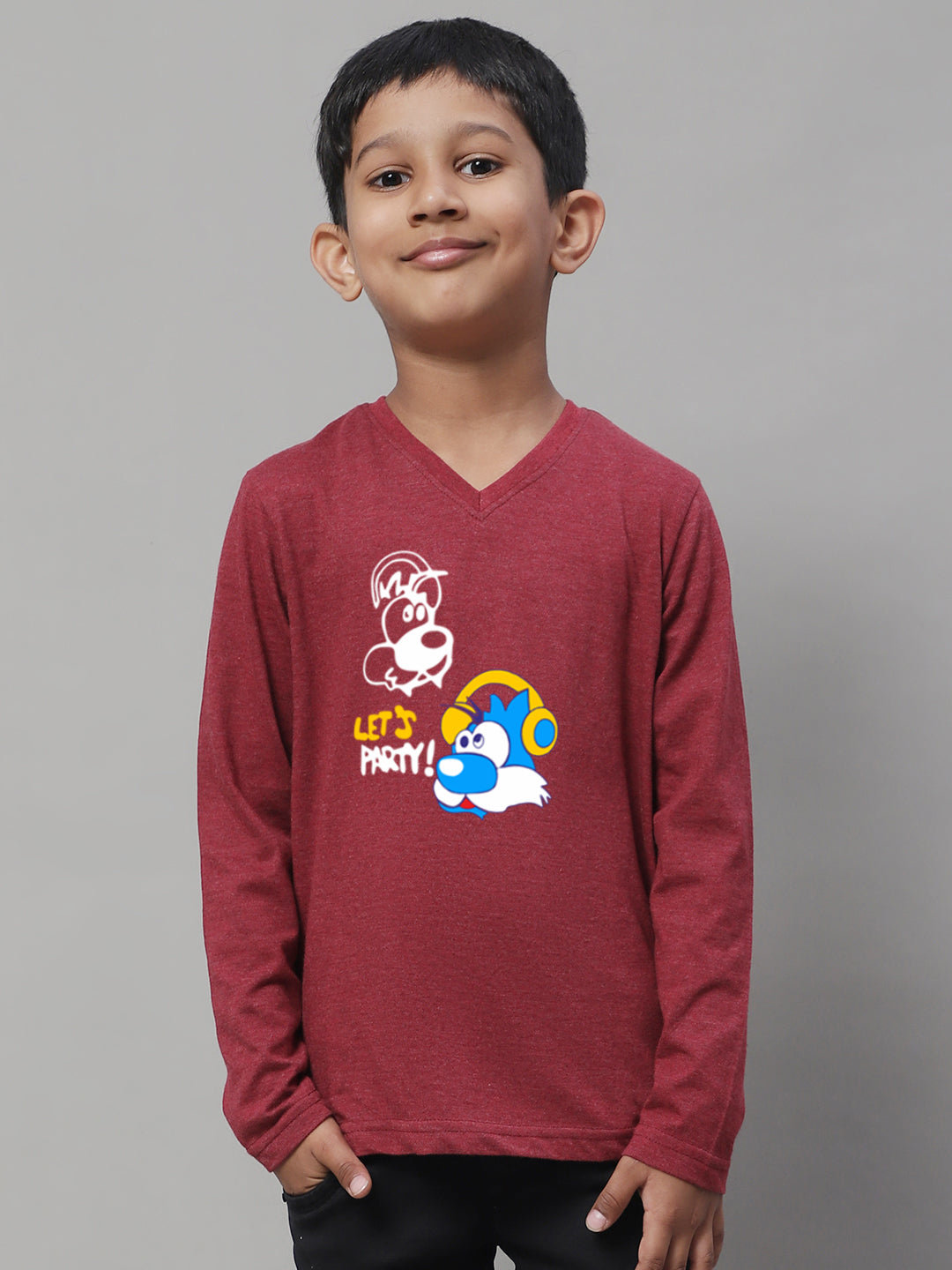 Boys Lets Party Casual Fit Printed T-Shirt - Friskers