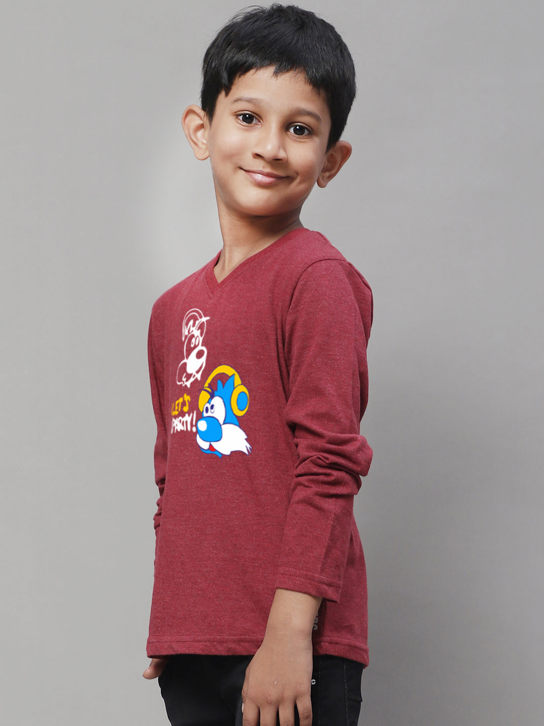 Boys Lets Party Casual Fit Printed T-Shirt - Friskers