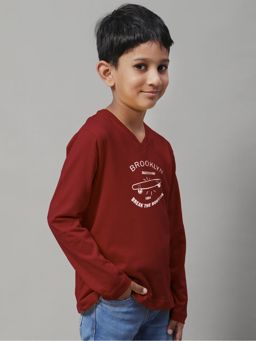 Boys Brooklyn Full Sleeves Printed T-Shirt - Friskers