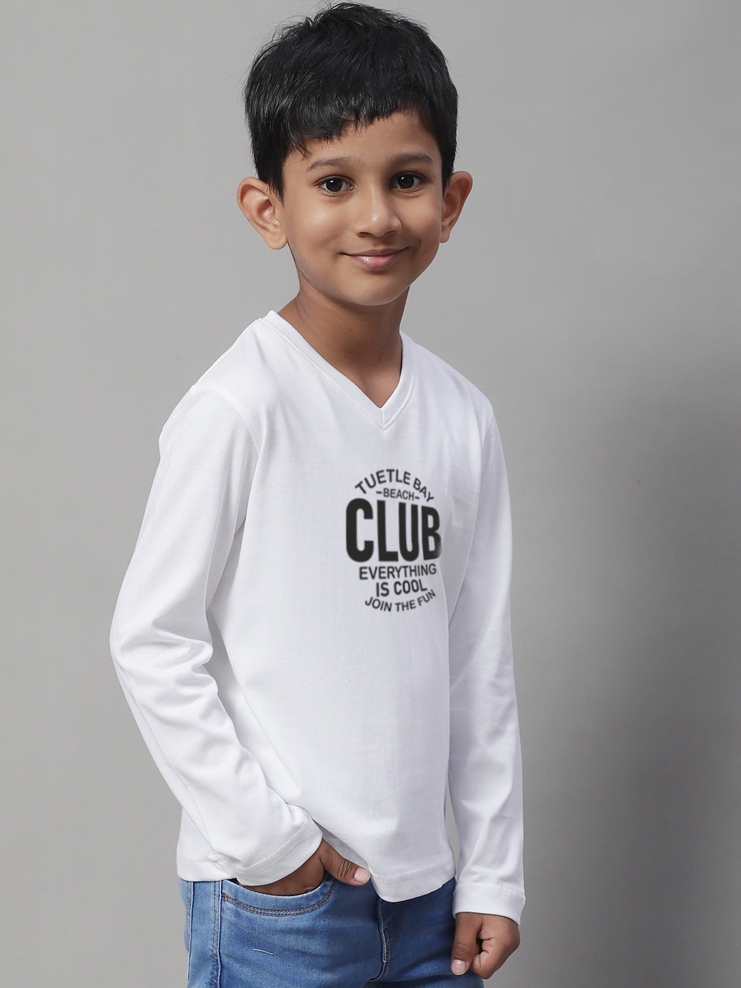 Boys Club Full Sleeves Printed T-Shirt - Friskers