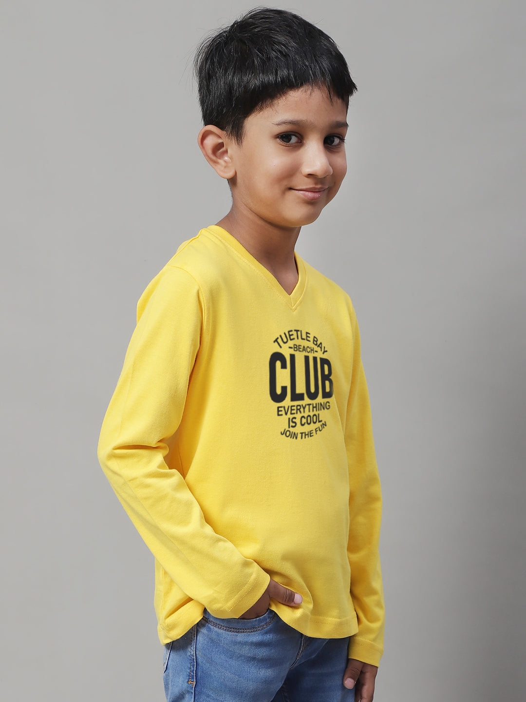 Boys Club Full Sleeves Printed T-Shirt - Friskers