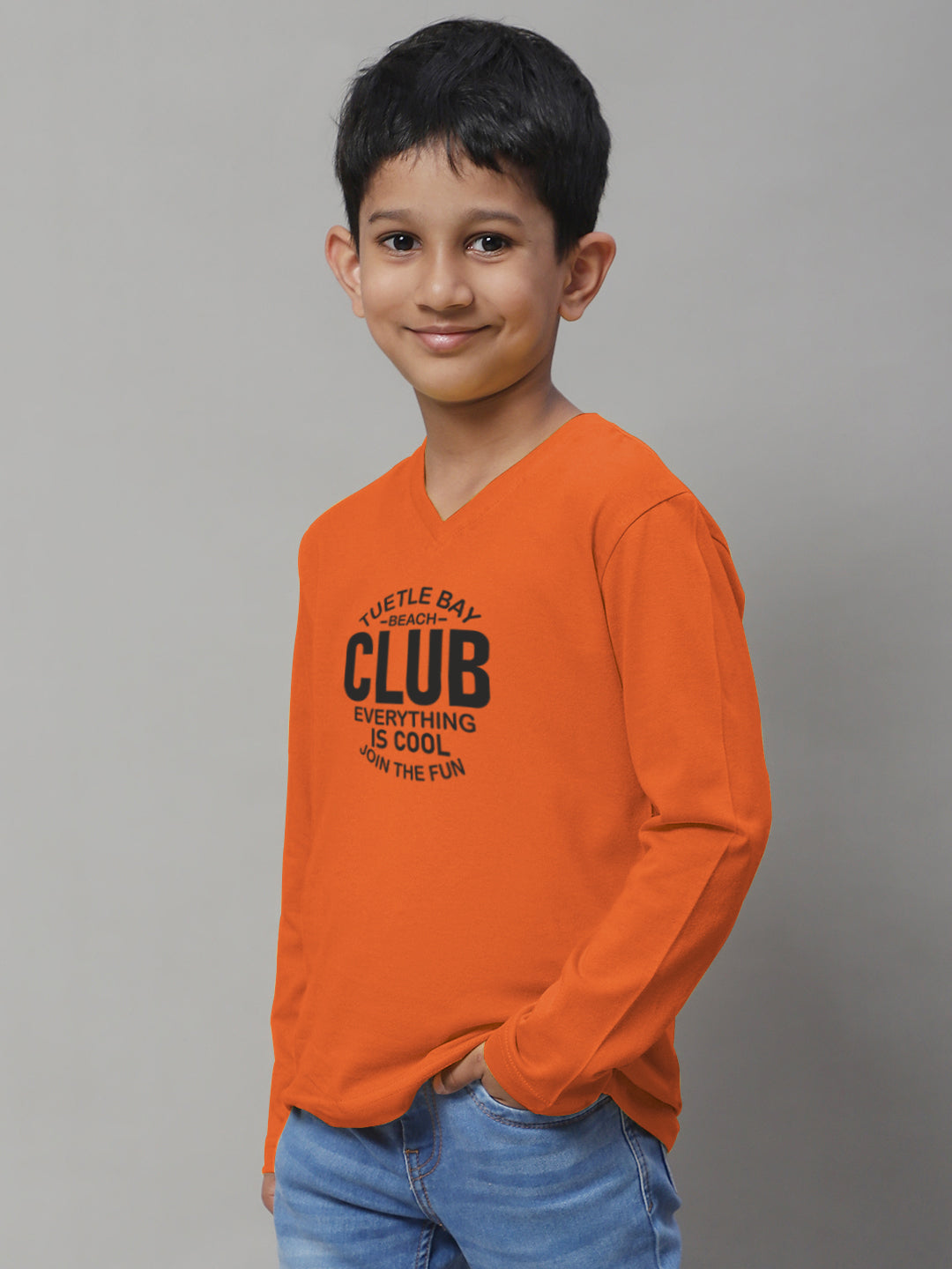 Boys Club Full Sleeves Printed T-Shirt - Friskers