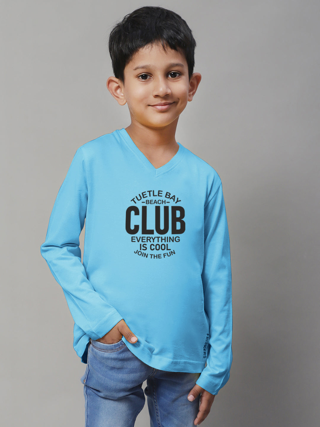 Boys Club Full Sleeves Printed T-Shirt - Friskers