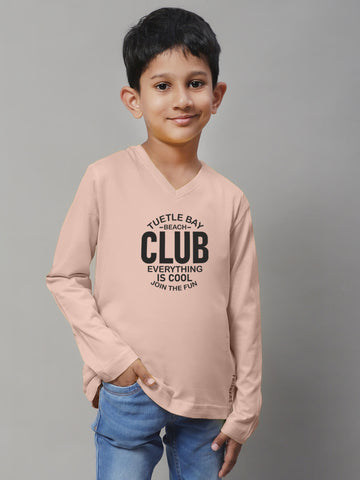 Boys Club Full Sleeves Printed T-Shirt