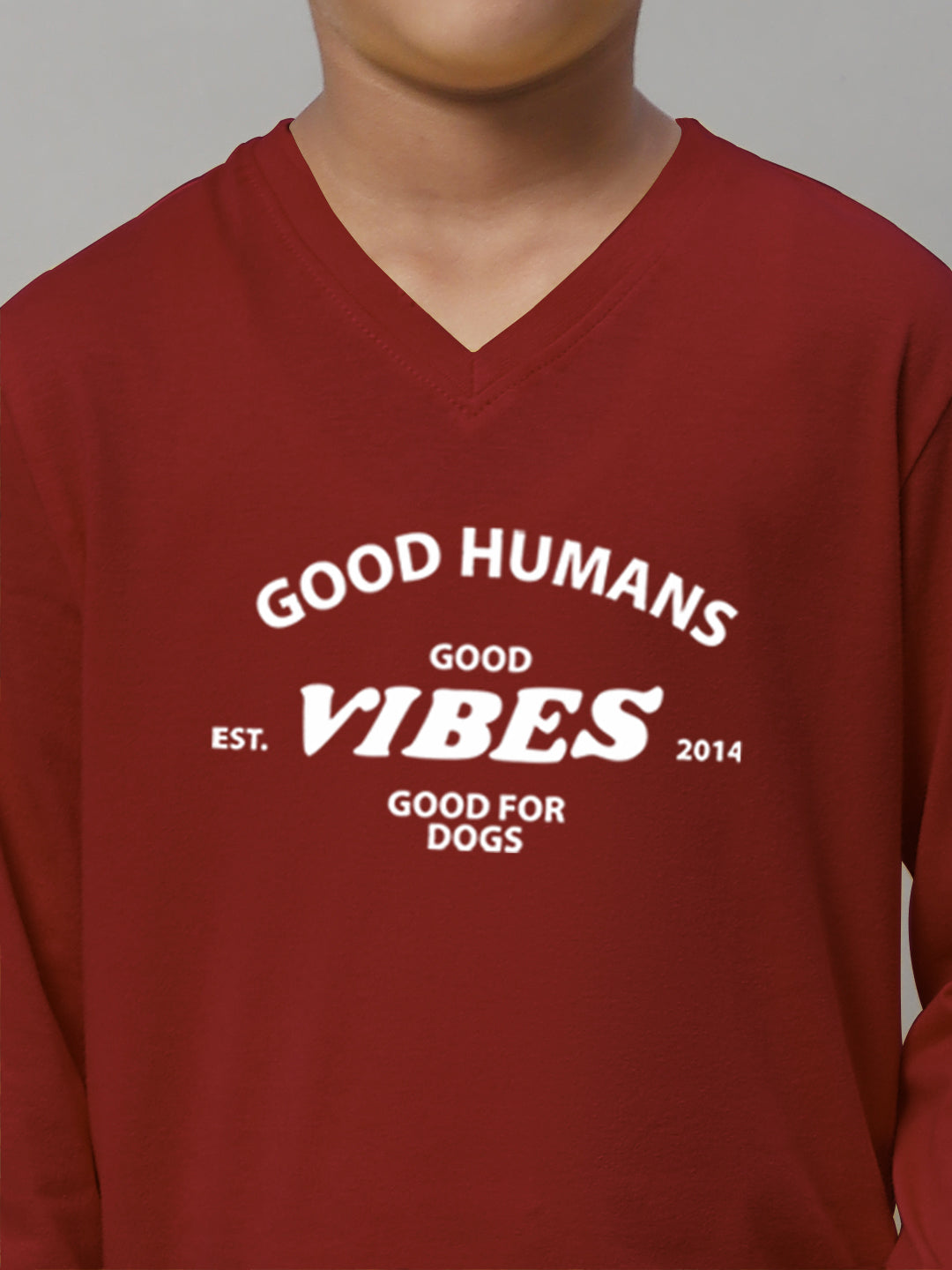 Boys Good Vibes Full Sleeves Printed T-Shirt - Friskers