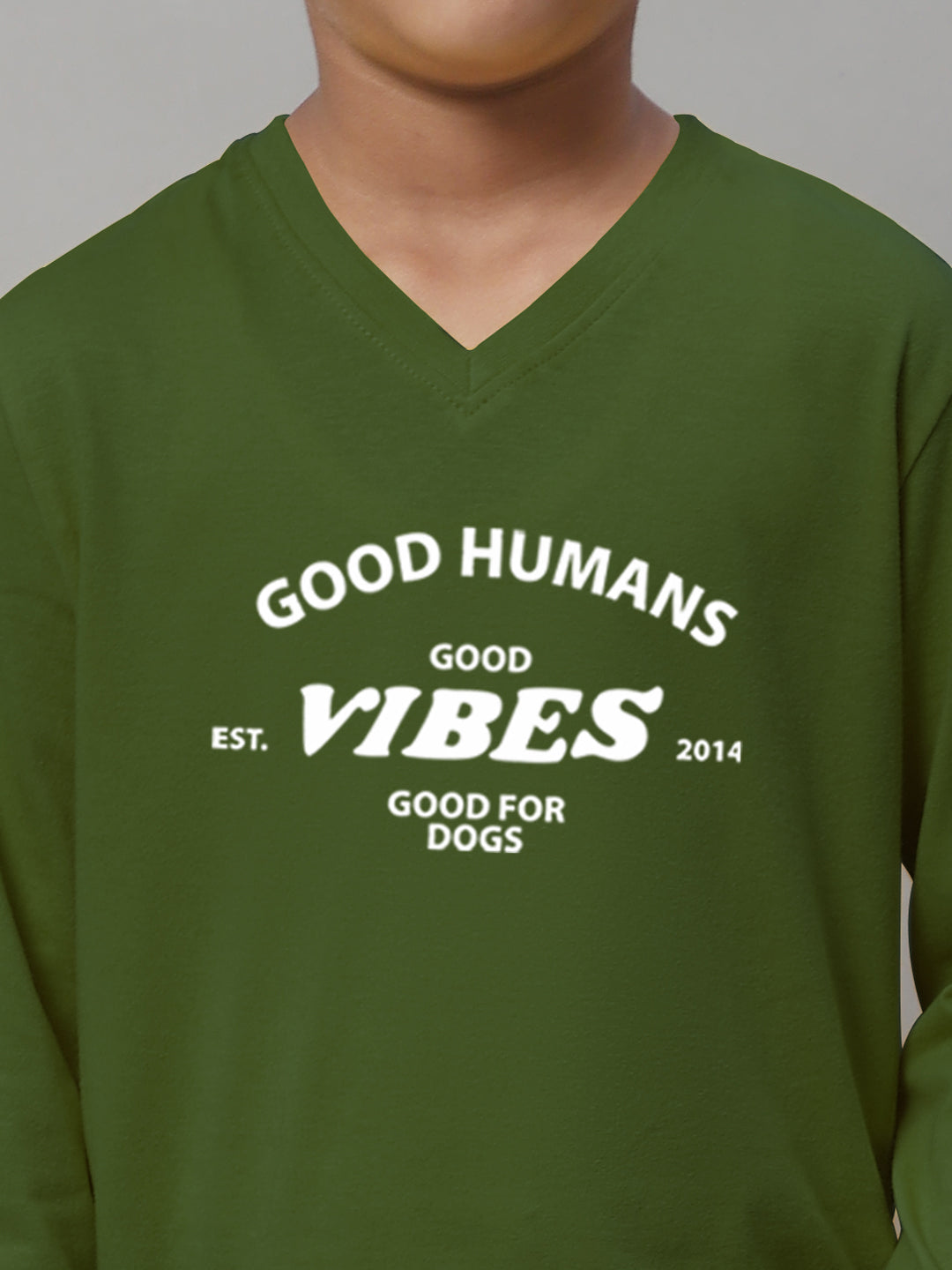 Boys Good Vibes Full Sleeves Printed T-Shirt - Friskers