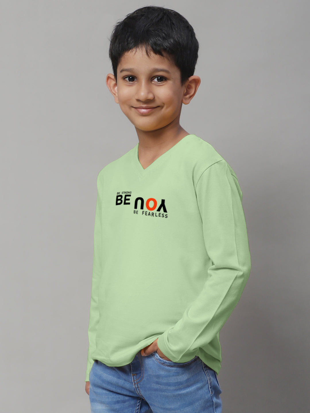 Boys Be You Full Sleeves Printed T-Shirt - Friskers