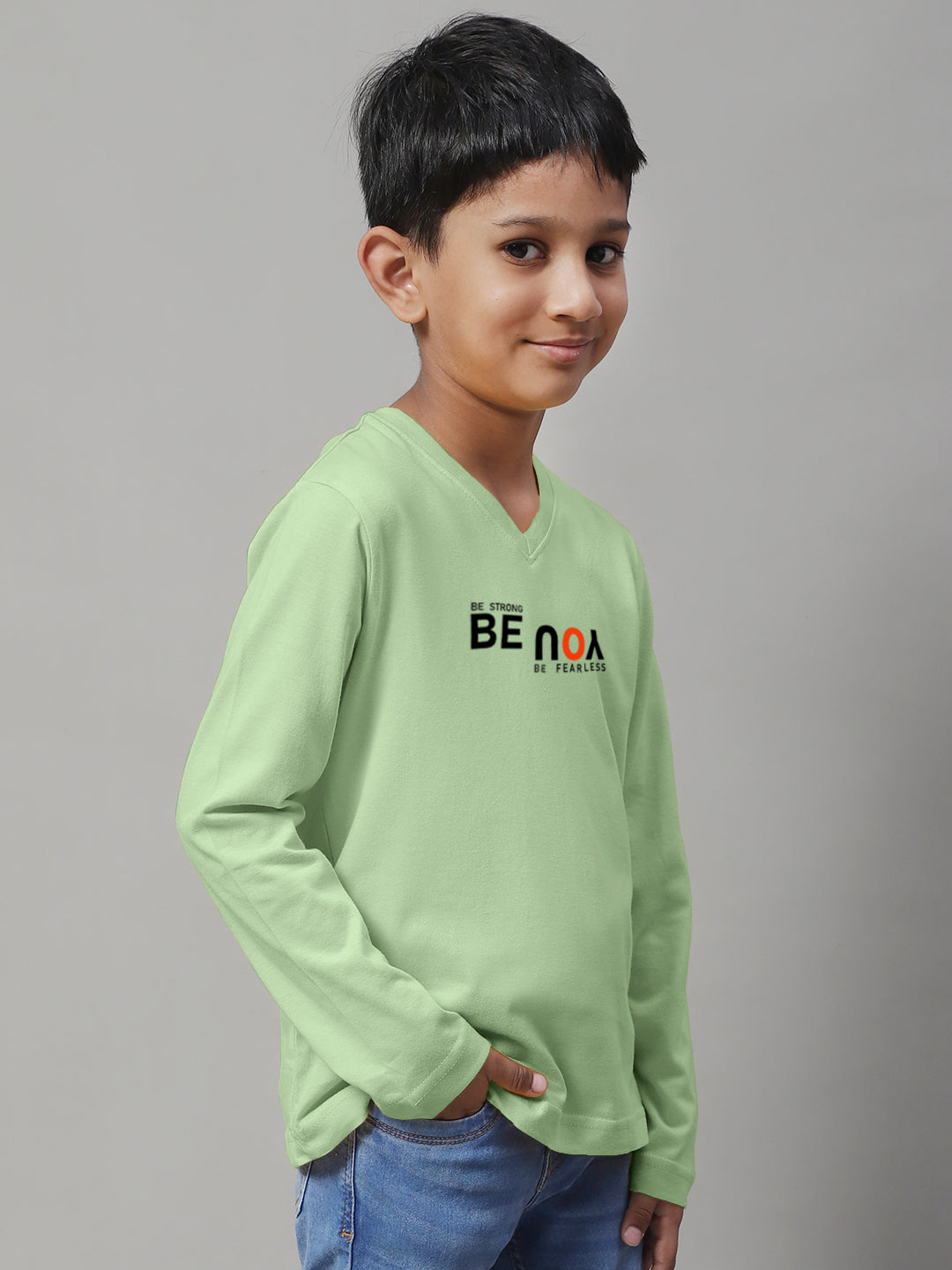 Boys Be You Full Sleeves Printed T-Shirt - Friskers