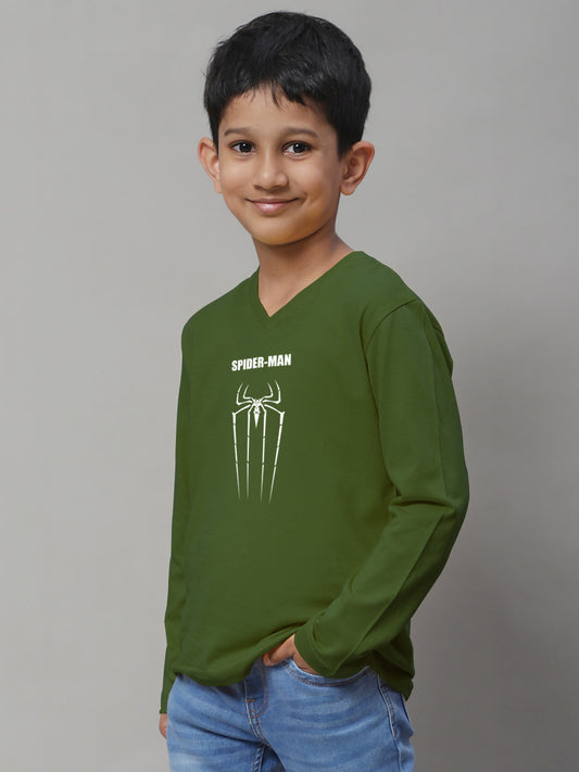 Boys Spiderman Full Sleeves Printed T-Shirt - Friskers