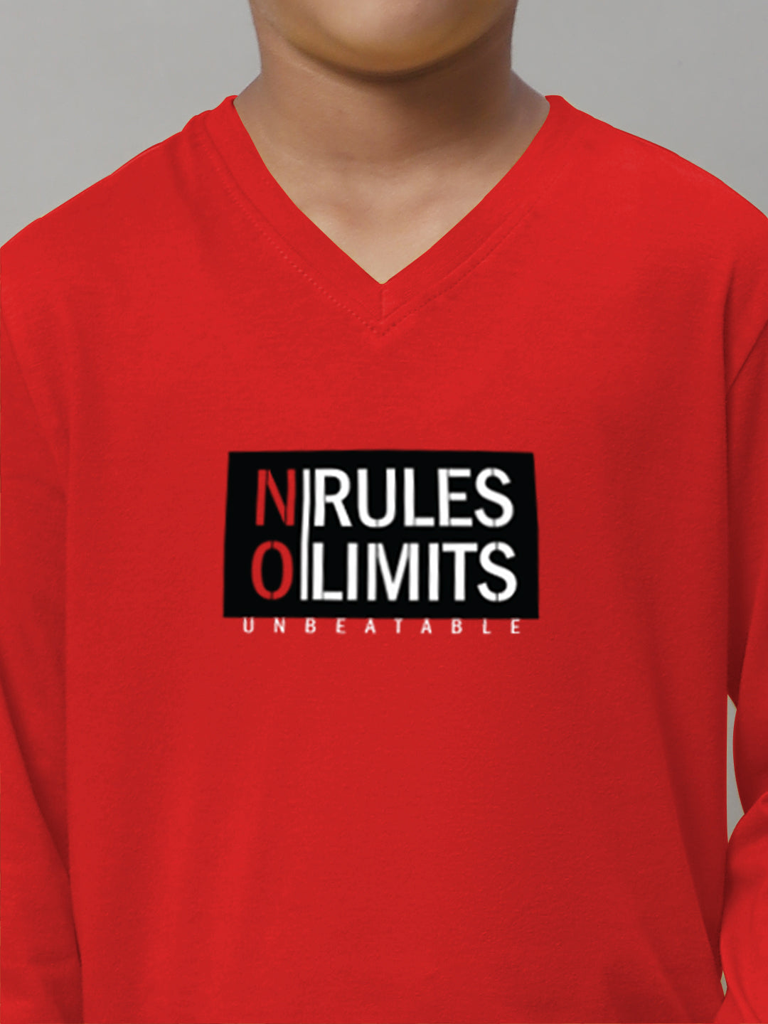 Boys No Rules No Limits Full Sleeves Printed T-Shirt - Friskers