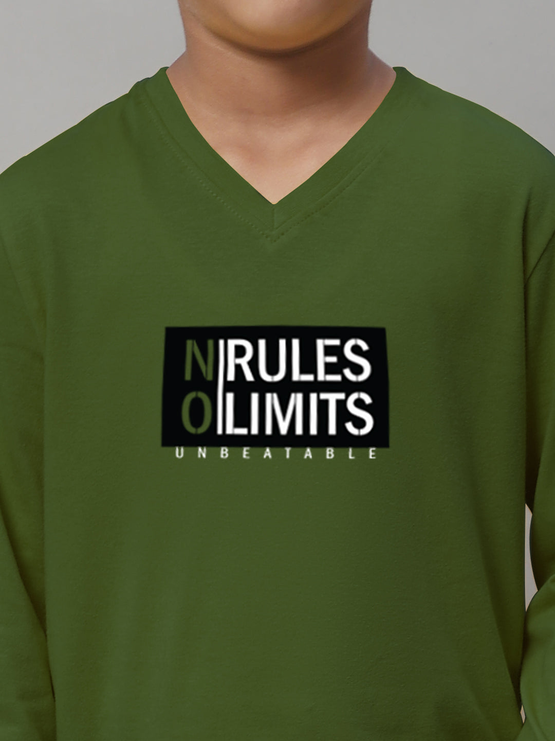 Boys No Rules No Limits Full Sleeves Printed T-Shirt - Friskers