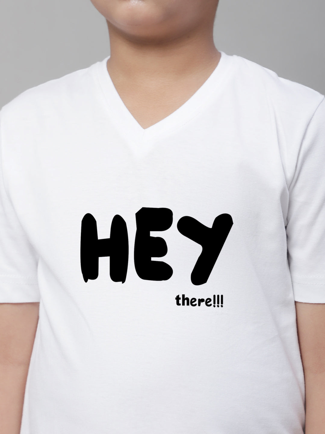 Boys Hey Half Sleeves Printed T-Shirt - Friskers