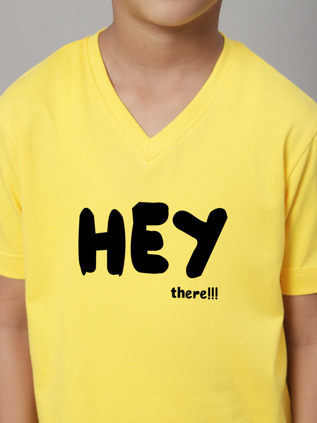 Boys Hey Half Sleeves Printed T-Shirt - Friskers