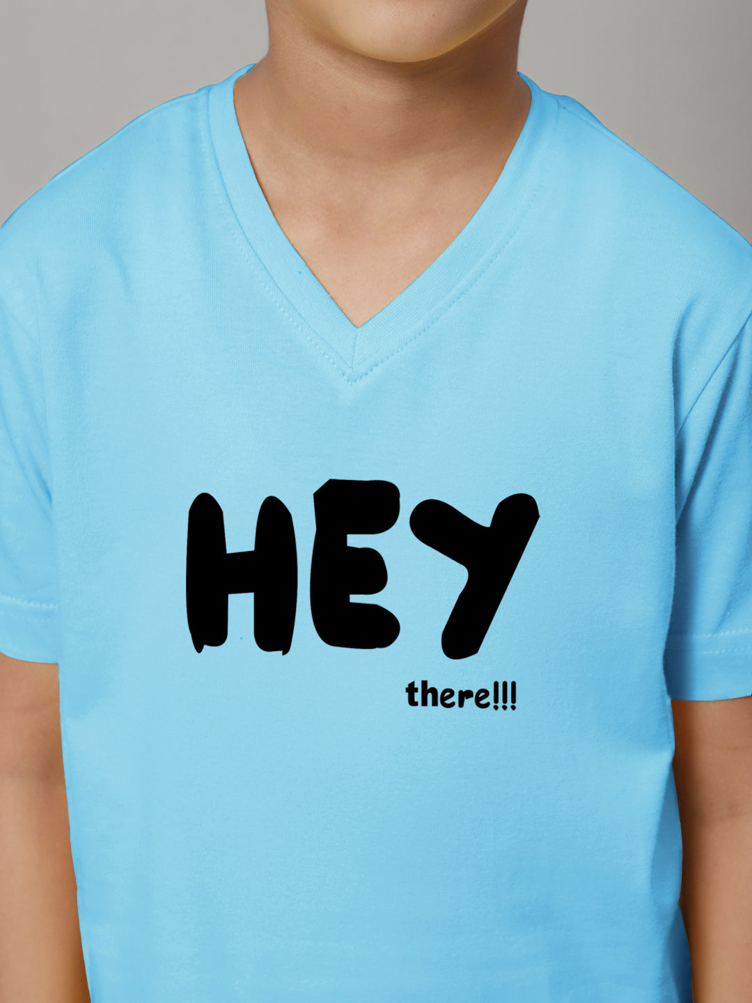 Boys Hey Half Sleeves Printed T-Shirt - Friskers