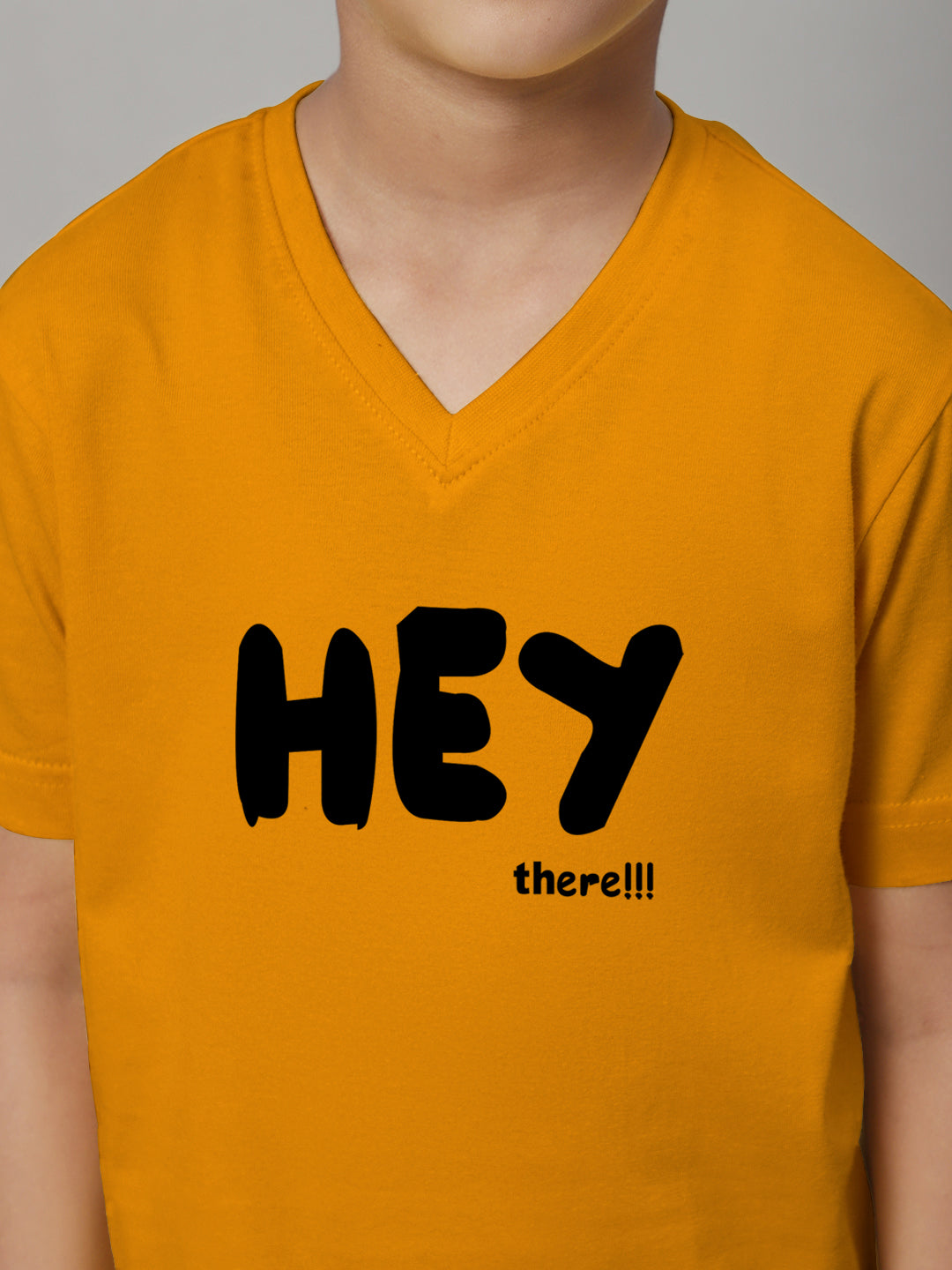 Boys Hey Half Sleeves Printed T-Shirt - Friskers