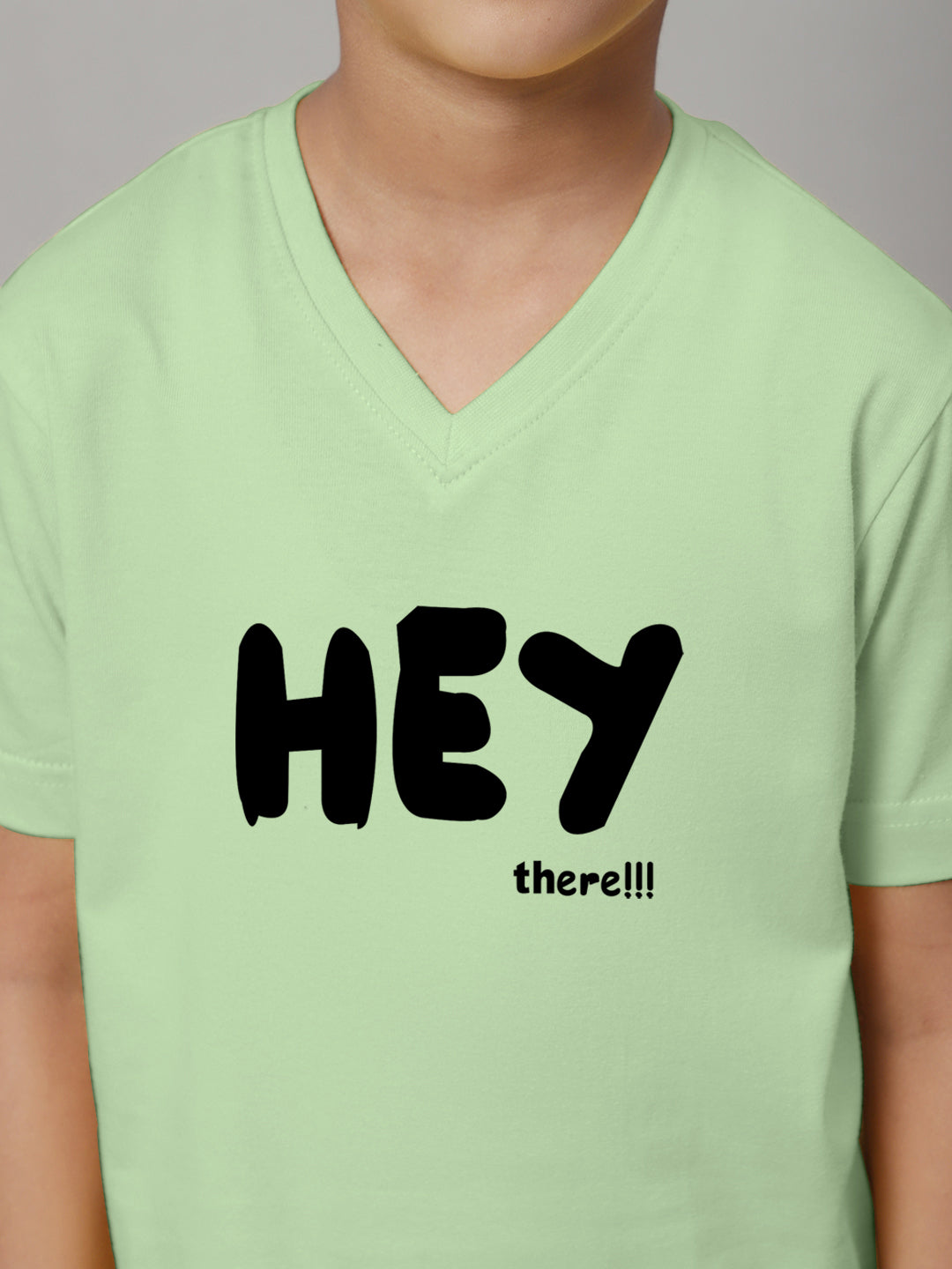 Boys Hey Half Sleeves Printed T-Shirt - Friskers