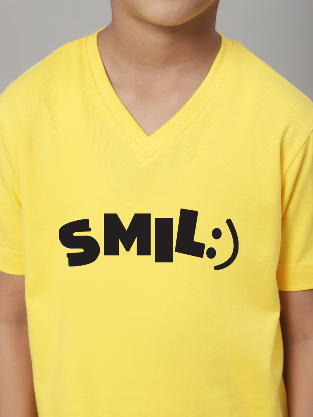 Boys Smile Half Sleeves Printed T-Shirt - Friskers