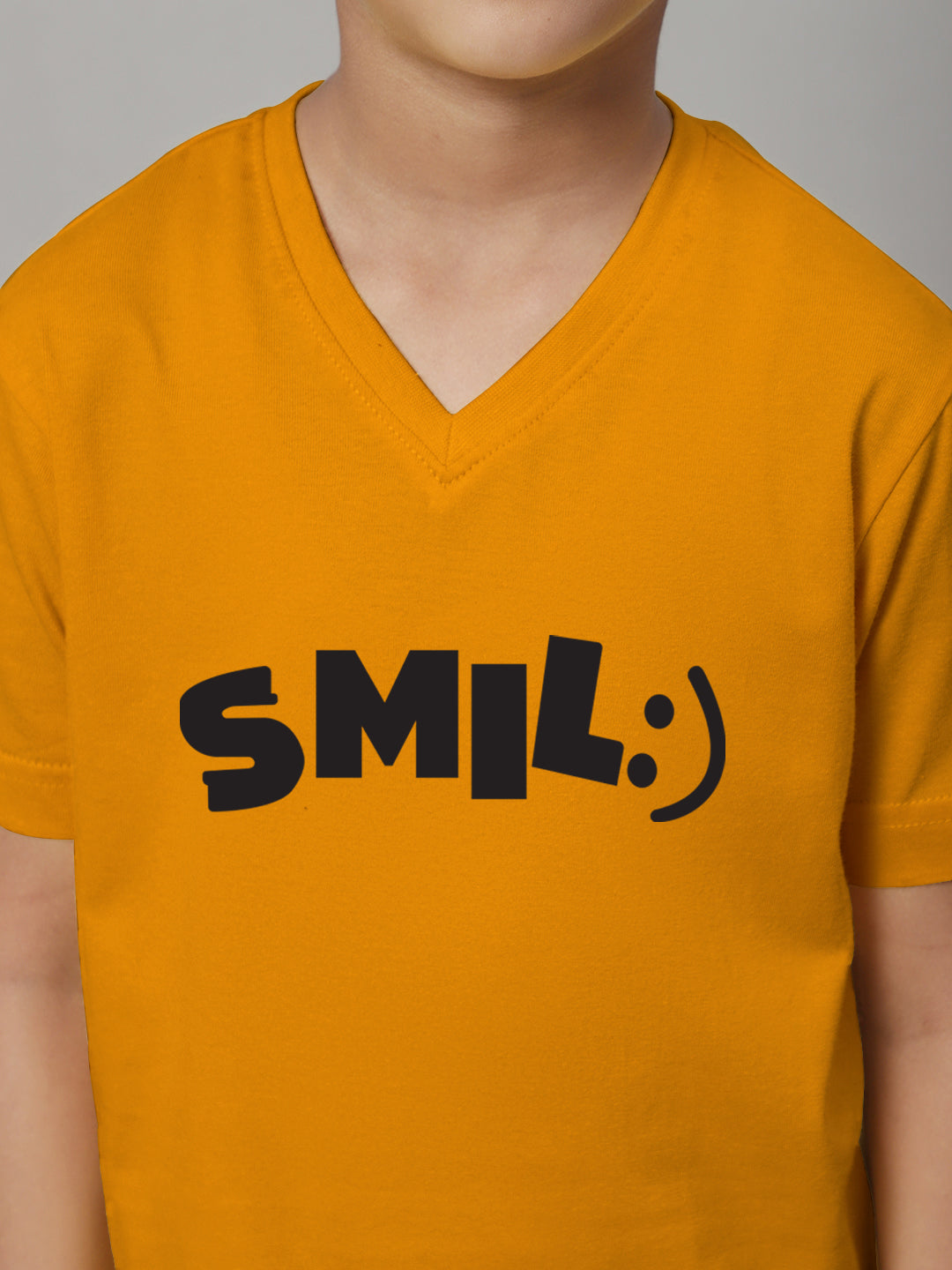 Boys Smile Half Sleeves Printed T-Shirt - Friskers