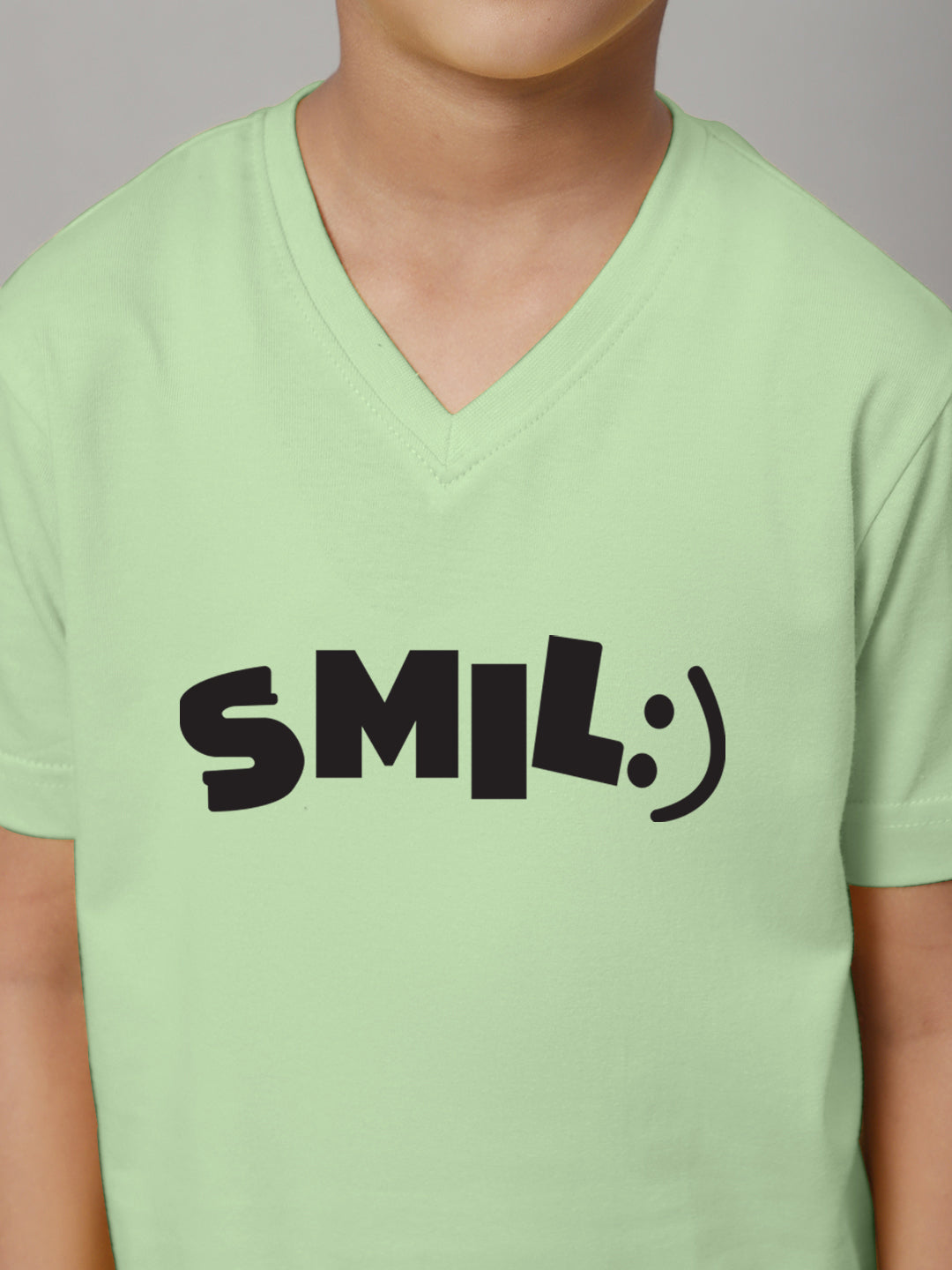 Boys Smile Half Sleeves Printed T-Shirt - Friskers