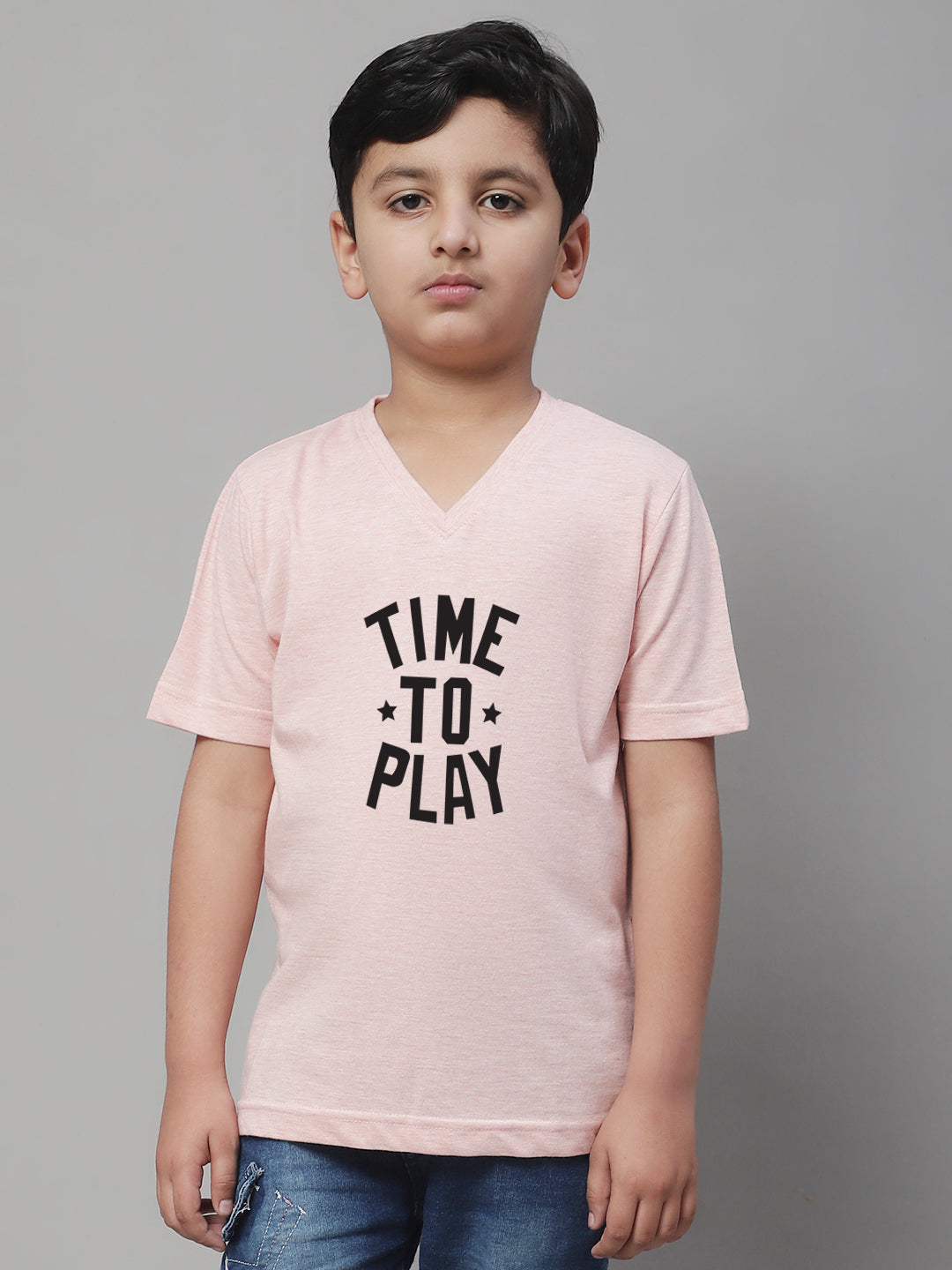 Boys Time To Play Half Sleeves Printed T-Shirt - Friskers