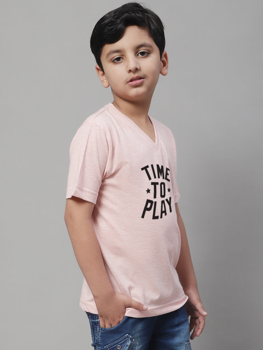 Boys Time To Play Half Sleeves Printed T-Shirt - Friskers