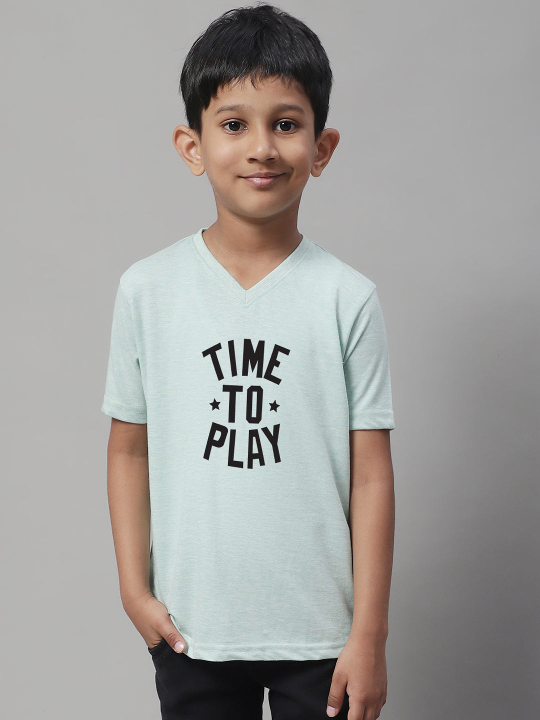 Boys Time To Play Half Sleeves Printed T-Shirt - Friskers