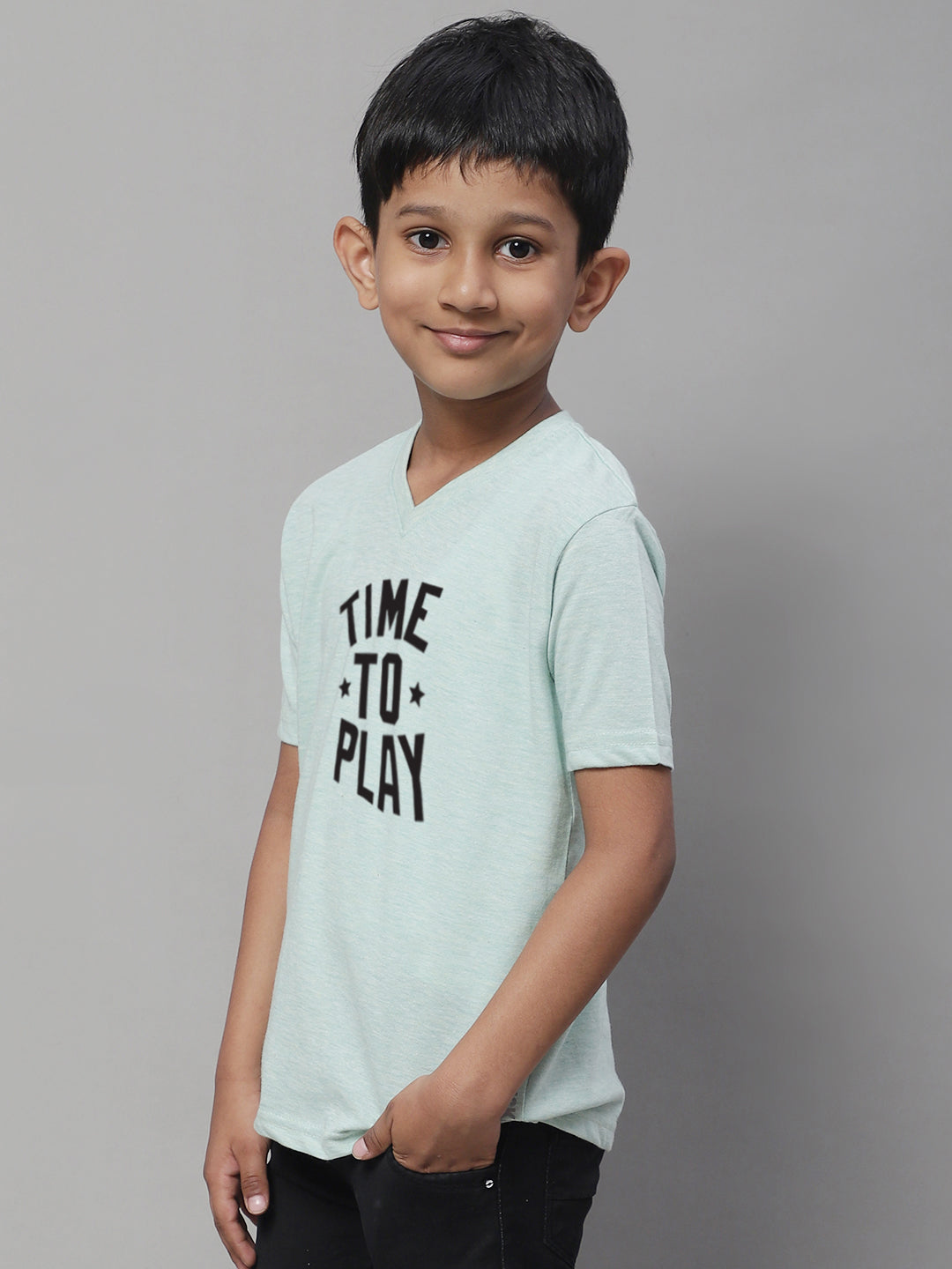 Boys Time To Play Half Sleeves Printed T-Shirt - Friskers