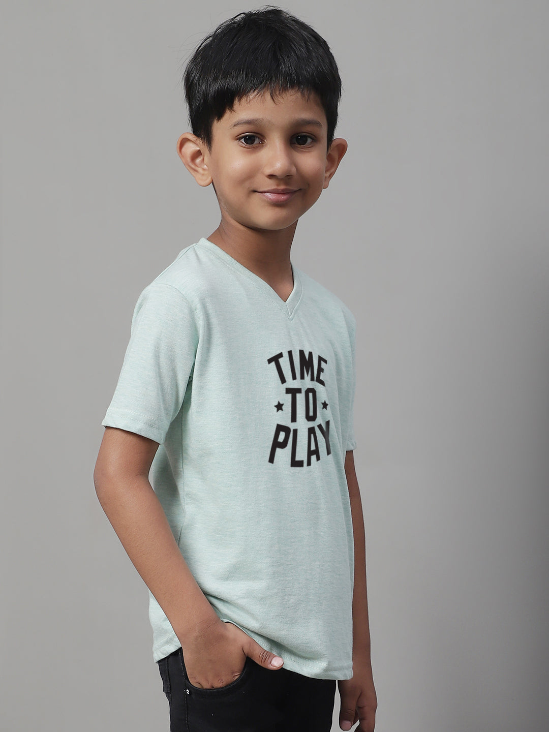 Boys Time To Play Half Sleeves Printed T-Shirt - Friskers