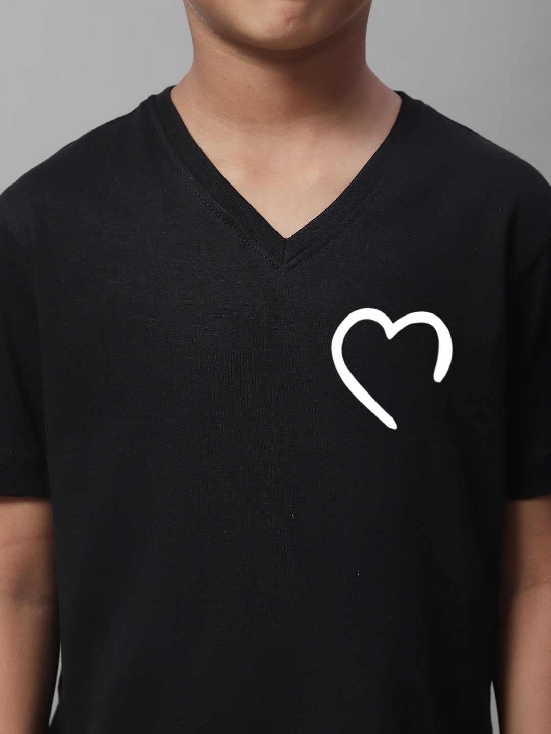 Boys Heart Half Sleeves Printed T-Shirt - Friskers