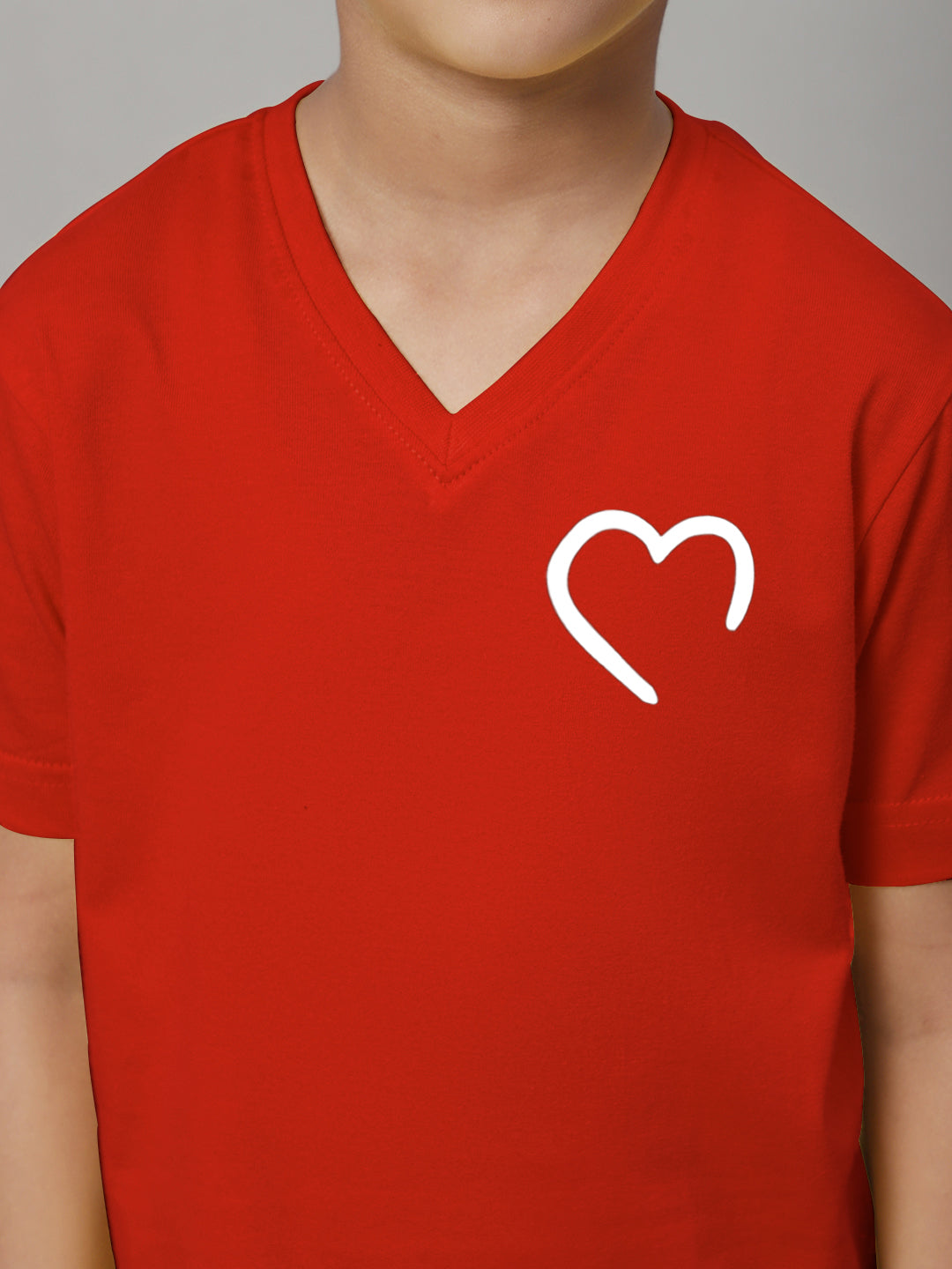 Boys Heart Half Sleeves Printed T-Shirt - Friskers