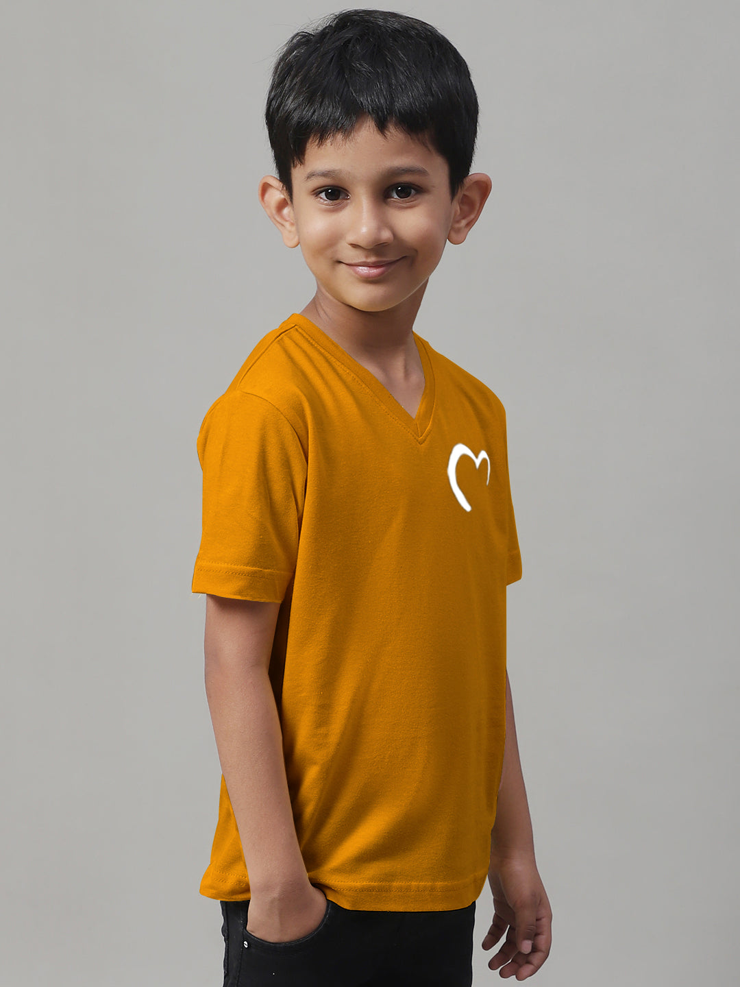 Boys Heart Half Sleeves Printed T-Shirt - Friskers