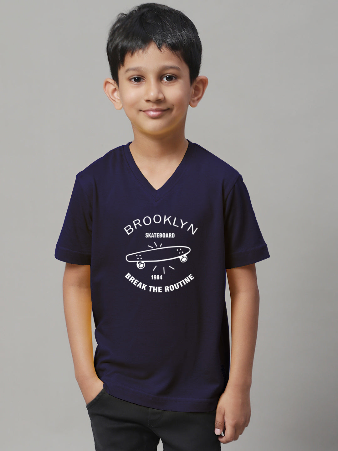 Boys Brooklyn Half Sleeves Printed T-Shirt - Friskers