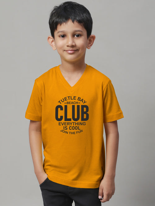 Boys Club Half Sleeves Printed T-Shirt