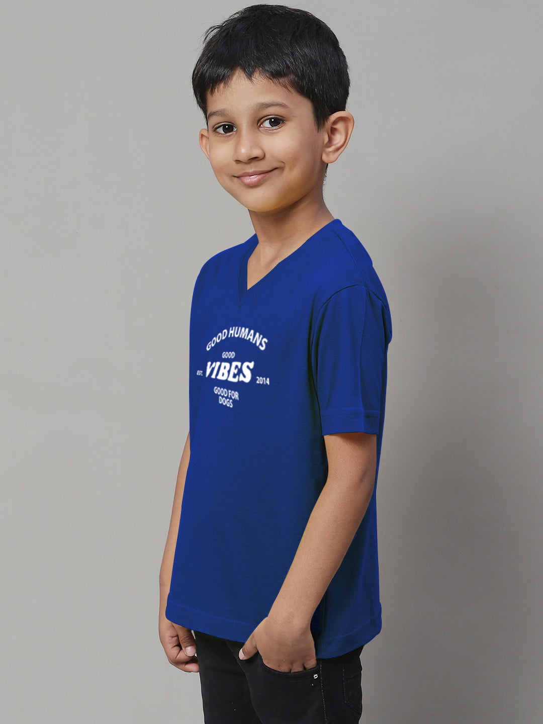 Boys Good Vibes Half Sleeves Printed T-Shirt - Friskers