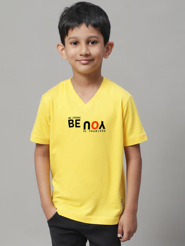 Boys Be You Half Sleeves Printed T-Shirt - Friskers