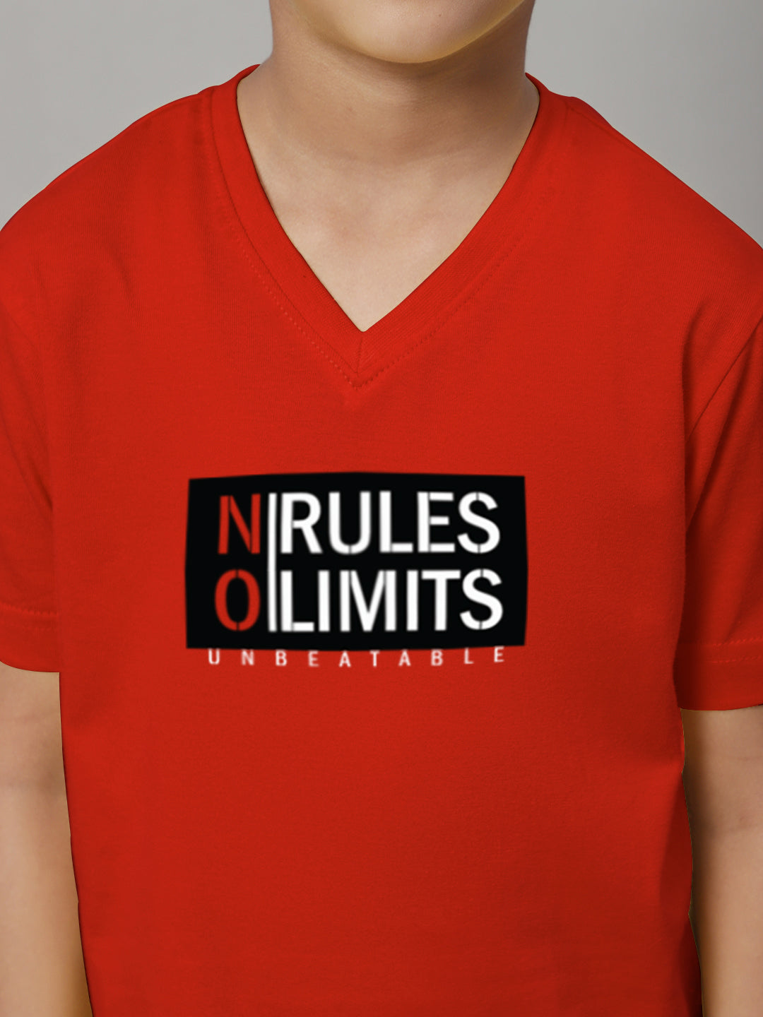 Boys No Rules No Limits Half Sleeves Printed T-Shirt - Friskers
