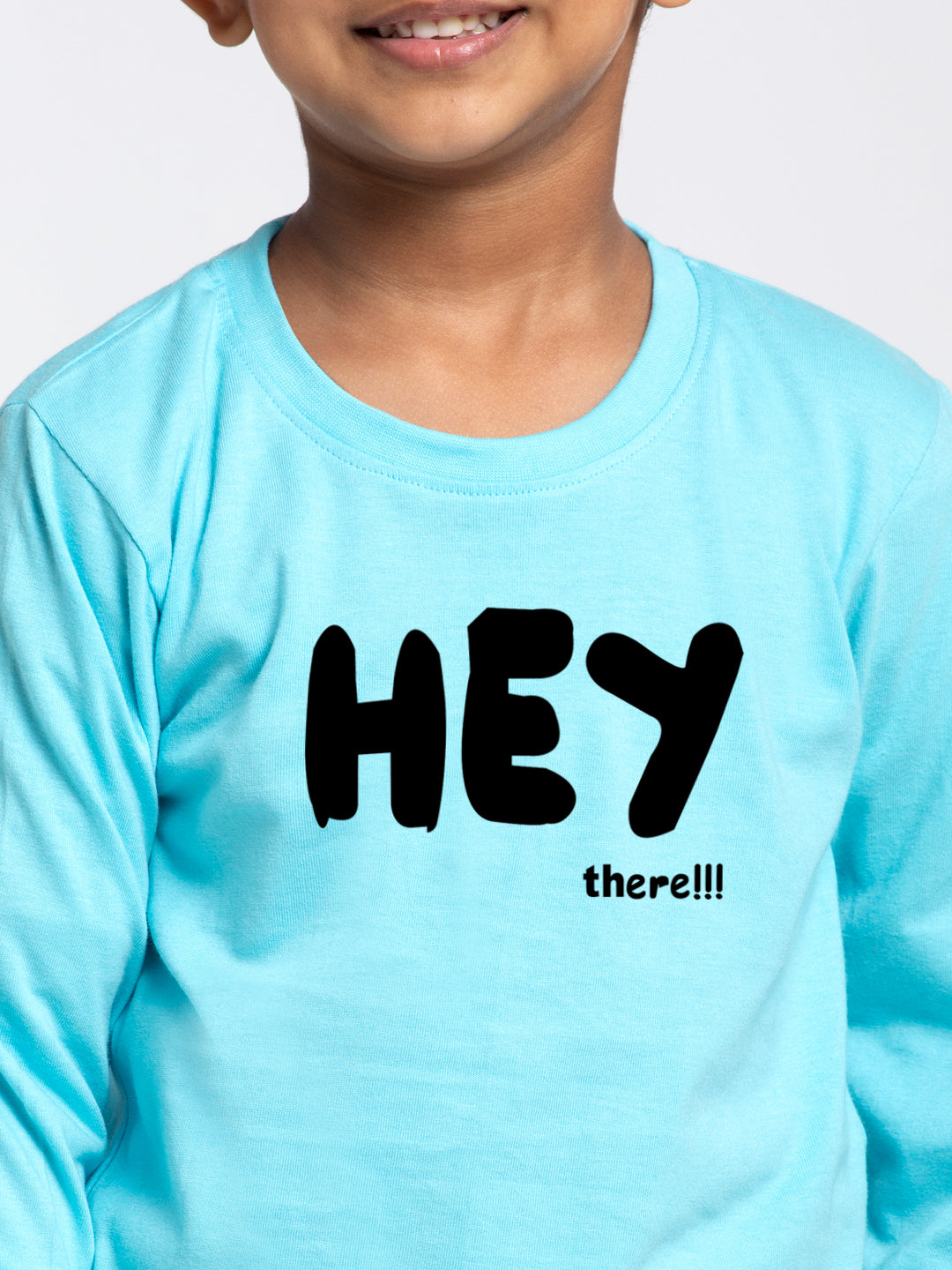 Kids Hey printed full sleeves t-shirt - Friskers