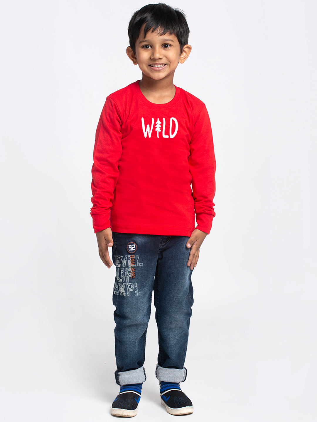 Kids Wild printed full sleeves t-shirt - Friskers