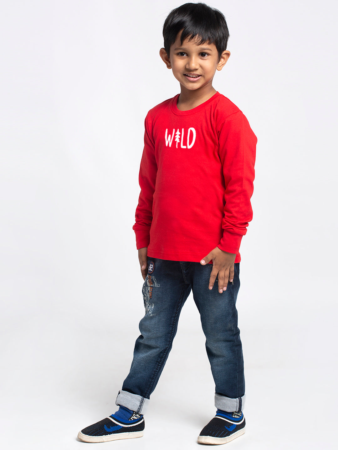 Kids Wild printed full sleeves t-shirt - Friskers