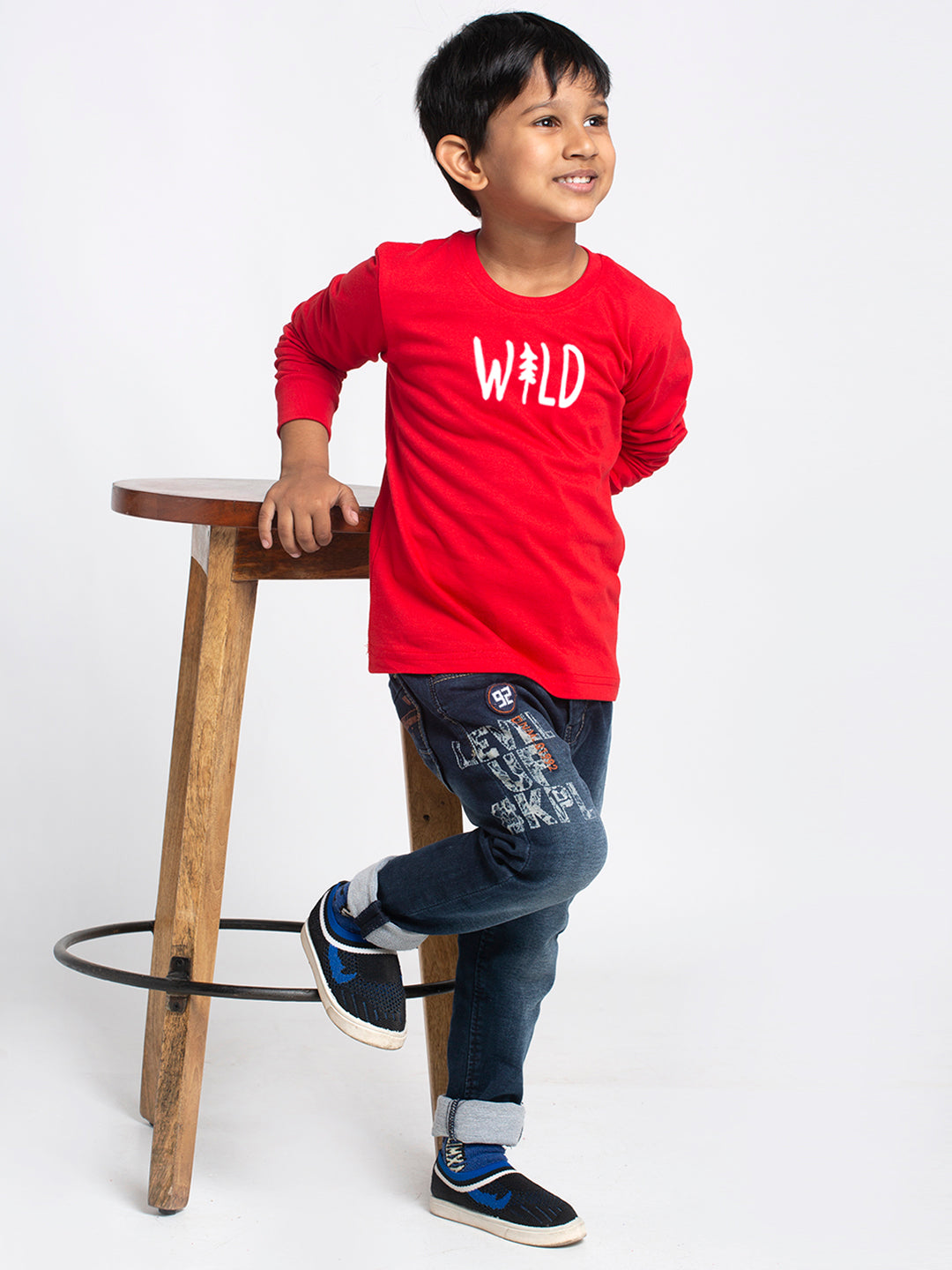 Kids Wild printed full sleeves t-shirt - Friskers