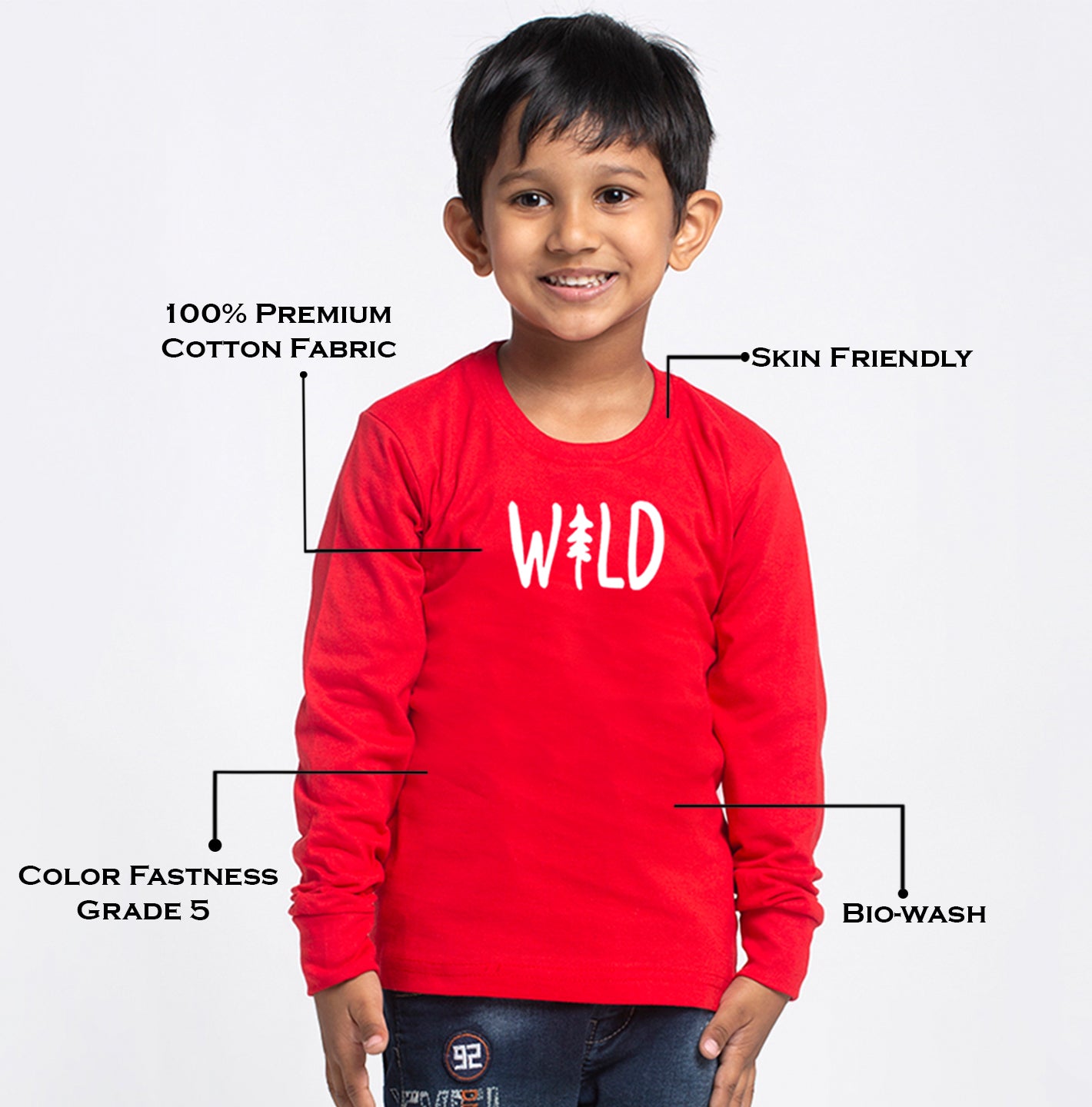 Kids Wild printed full sleeves t-shirt - Friskers