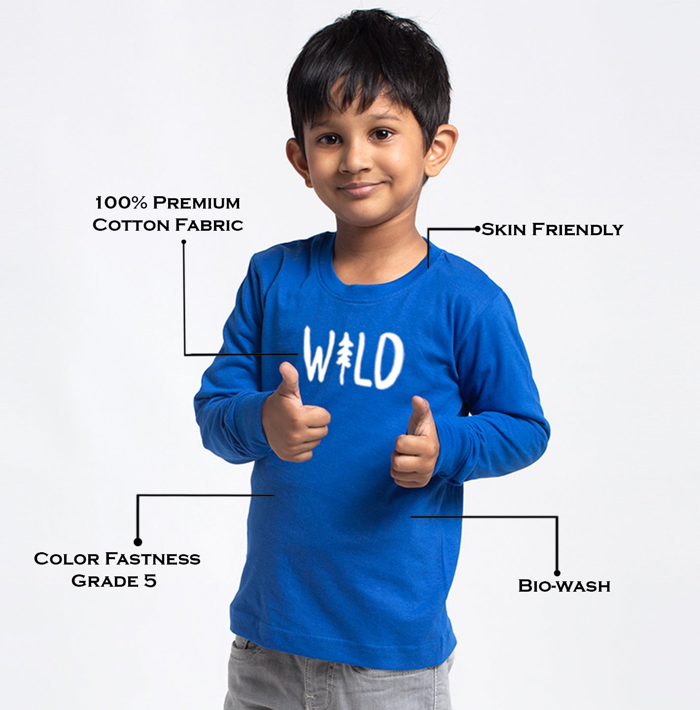 Kids Wild printed full sleeves t-shirt - Friskers